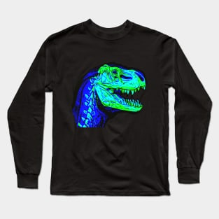 T-Rex Interactive Green&Blue Filter T-Shirt #2 By Red&Blue Long Sleeve T-Shirt